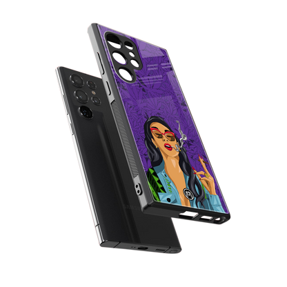 purple smoke back phone cover | glass case for samsung galaxy s23 ultra