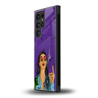 purple smoke back phone cover | glass case for samsung galaxy s23 ultra