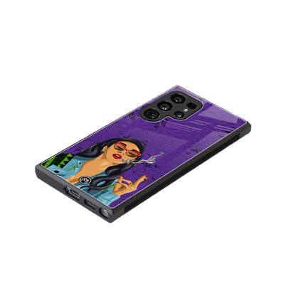 purple smoke back phone cover | glass case for samsung galaxy s23 ultra