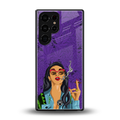 purple smoke back phone cover | glass case for samsung galaxy s25 ultra