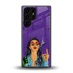 purple smoke back phone cover | glass case for samsung galaxy s25 ultra