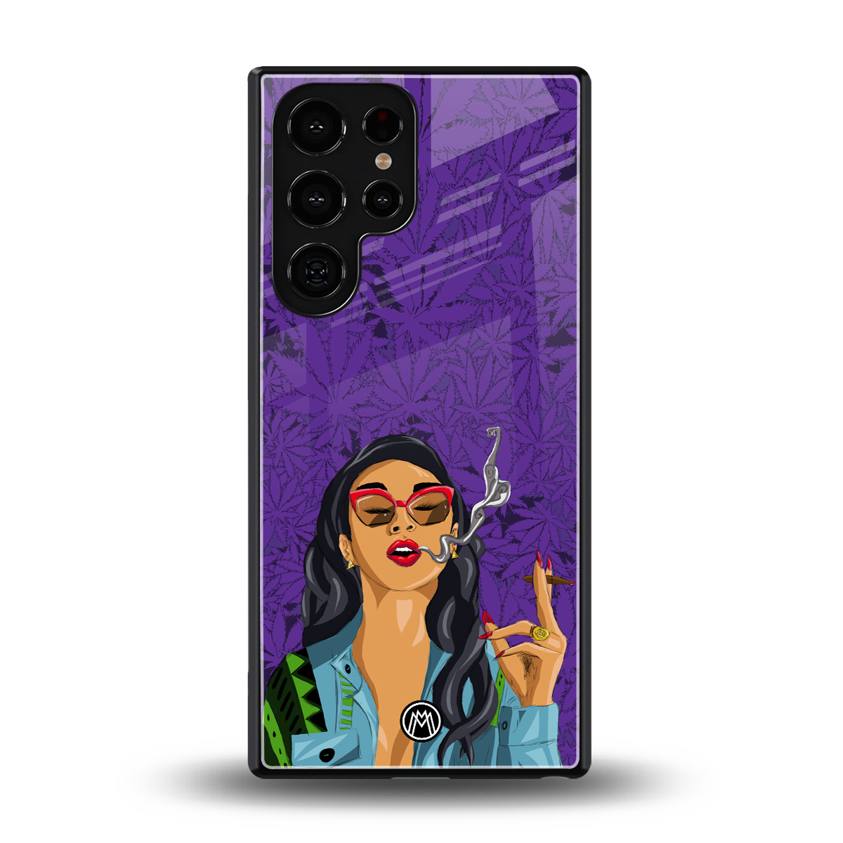 purple smoke back phone cover | glass case for samsung galaxy s25 ultra