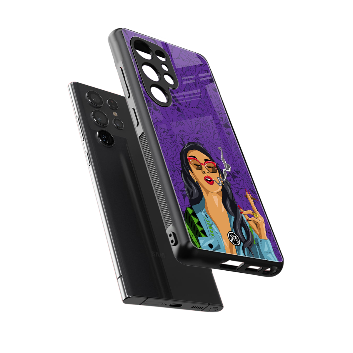 purple smoke back phone cover | glass case for samsung galaxy s25 ultra