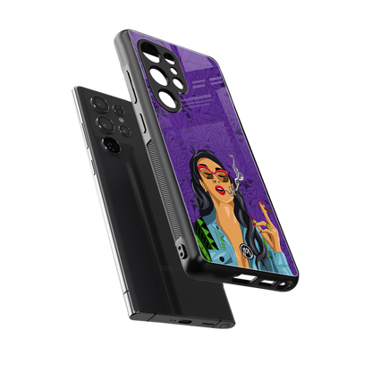 purple smoke back phone cover | glass case for samsung galaxy s25 ultra