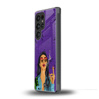 purple smoke back phone cover | glass case for samsung galaxy s25 ultra