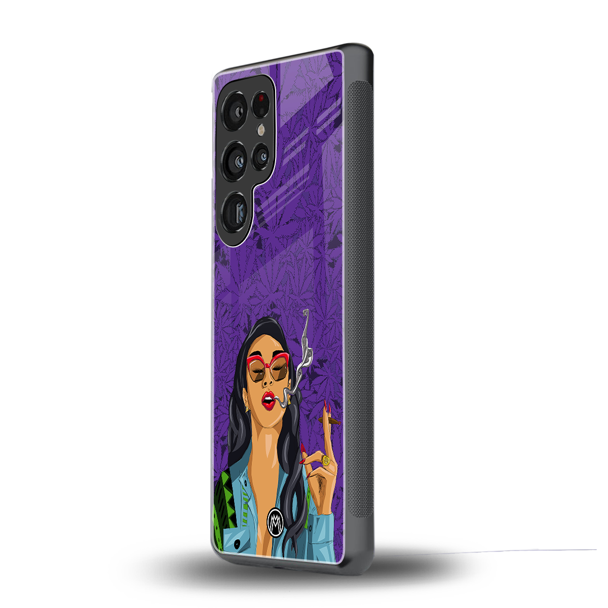 purple smoke back phone cover | glass case for samsung galaxy s25 ultra
