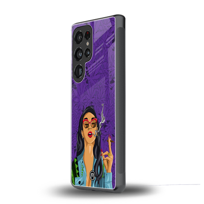 purple smoke back phone cover | glass case for samsung galaxy s25 ultra