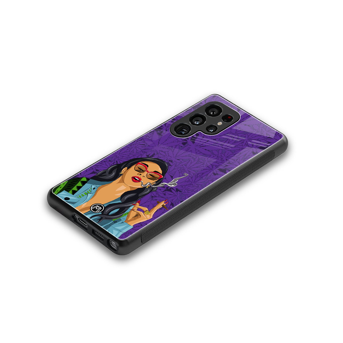 purple smoke back phone cover | glass case for samsung galaxy s25 ultra