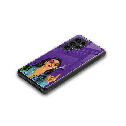 purple smoke back phone cover | glass case for samsung galaxy s25 ultra