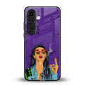 purple smoke back phone cover | glass case for samsung galaxy s24