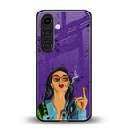 purple smoke back phone cover | glass case for samsung galaxy s24