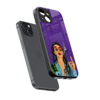 purple smoke back phone cover | glass case for iphone 15