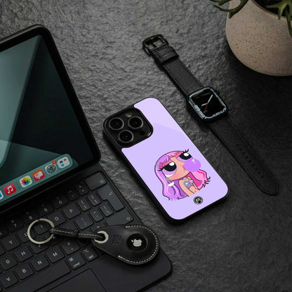 purple chic powerpuff girls back phone cover | glass case for iphone 14