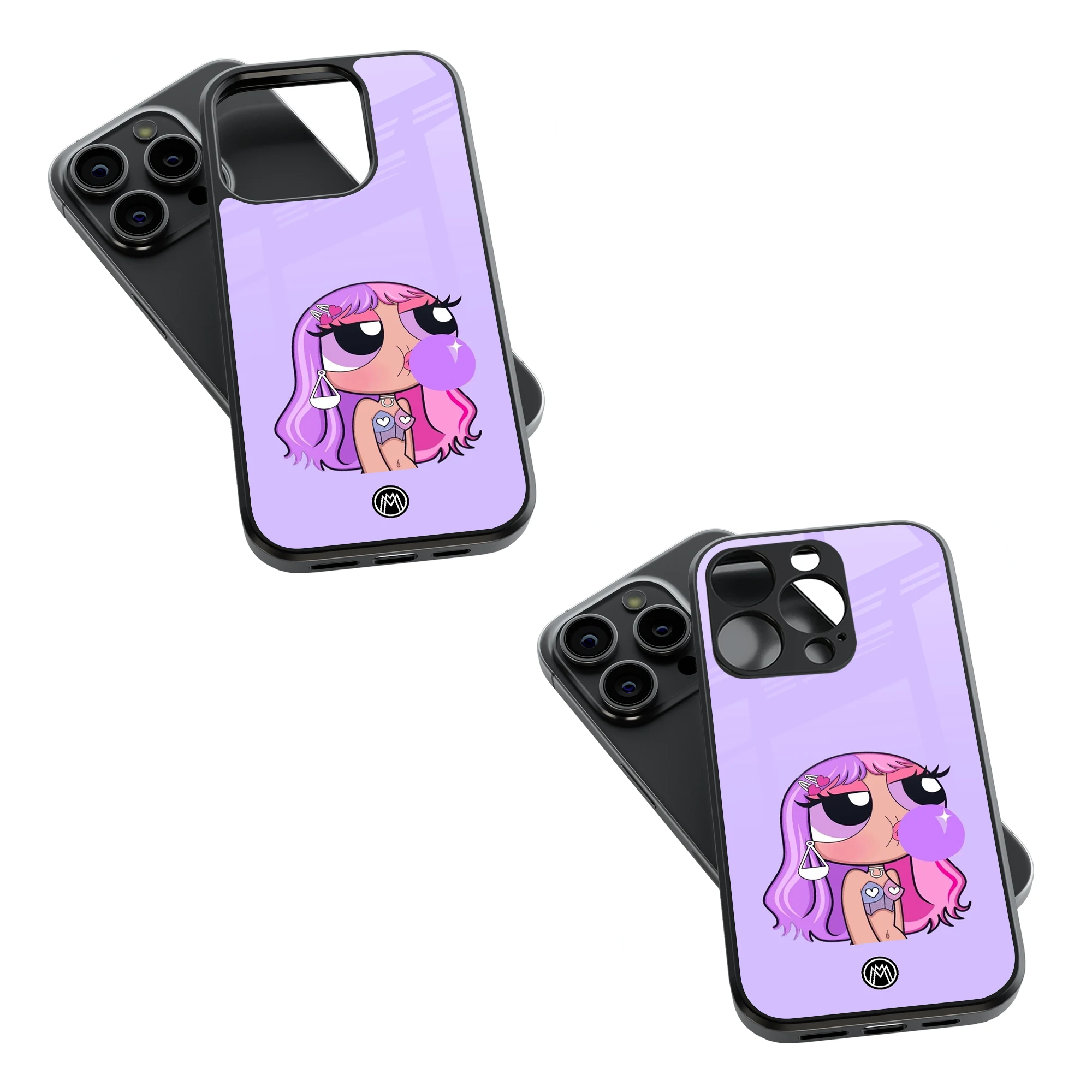 Trendy Glass Back Mobile Case for iPhone, Samsung, Redmi, OnePlus, Google Pixel, Motorola