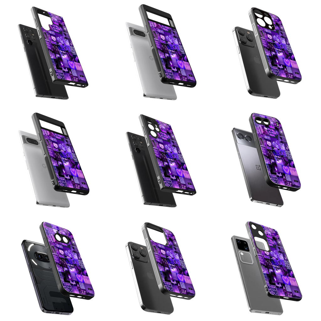 Durable Glass Back Mobile Case for iPhone, Samsung, OnePlus, Google Pixel, Redmi, Vivo, Oppo
