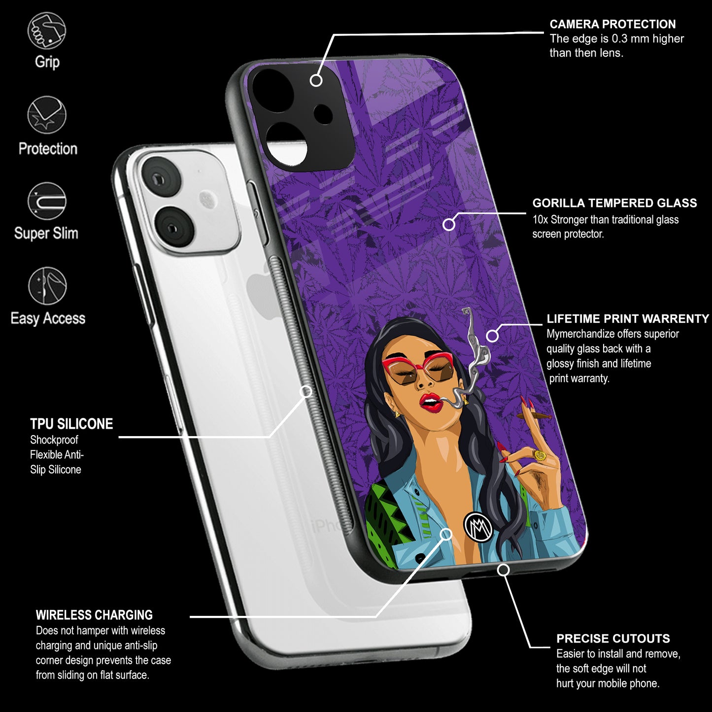 Mobile Phone Cover | Glass Back Case