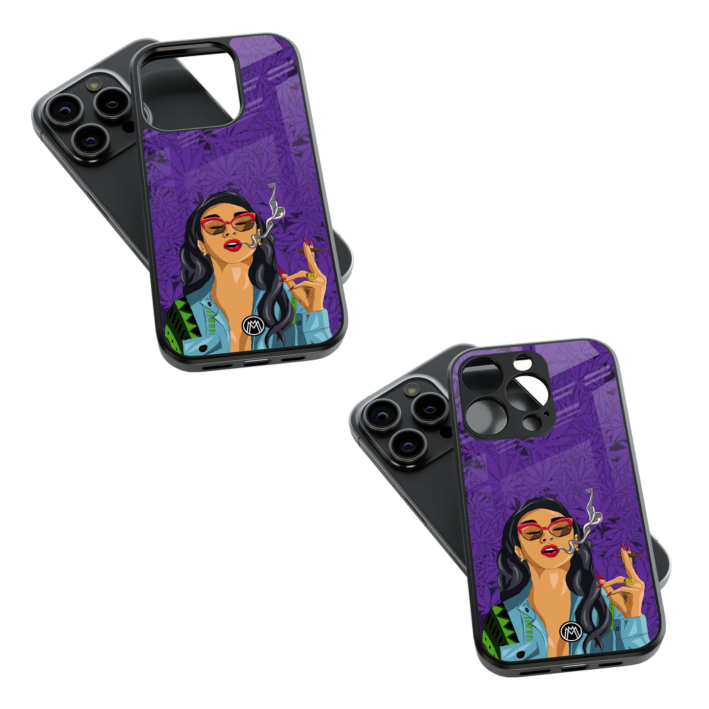 Trendy Glass Back Mobile Case for iPhone, Samsung, Redmi, OnePlus, Google Pixel, Motorola