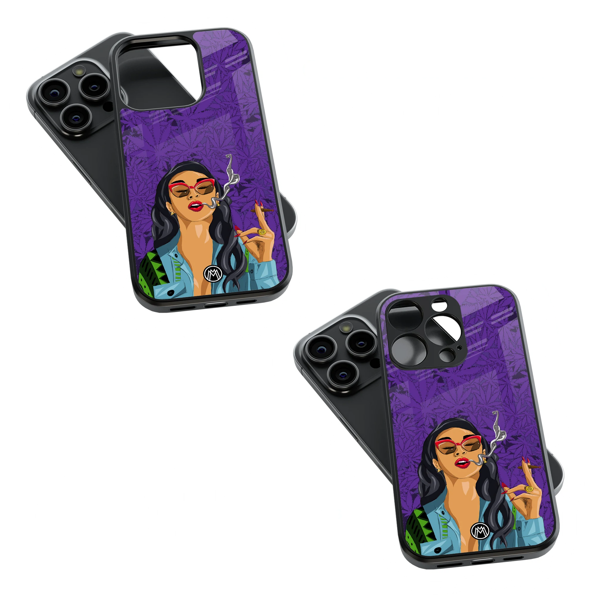 Trendy Glass Back Mobile Case for iPhone, Samsung, Redmi, OnePlus, Google Pixel, Motorola