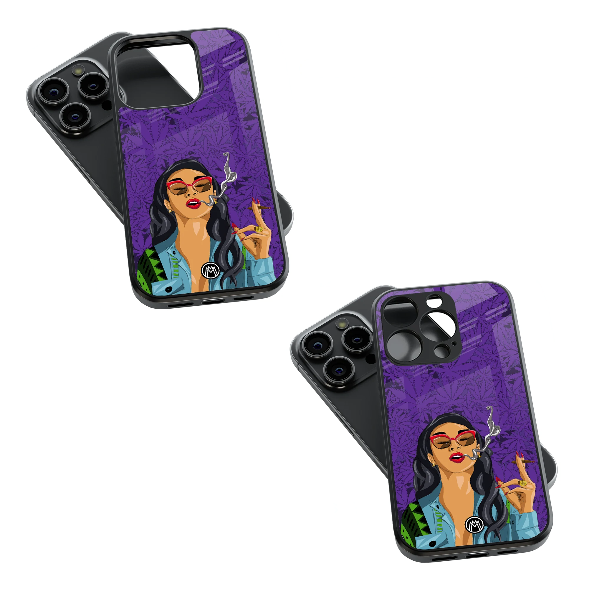 Trendy Glass Back Mobile Case for iPhone, Samsung, Redmi, OnePlus, Google Pixel, Motorola