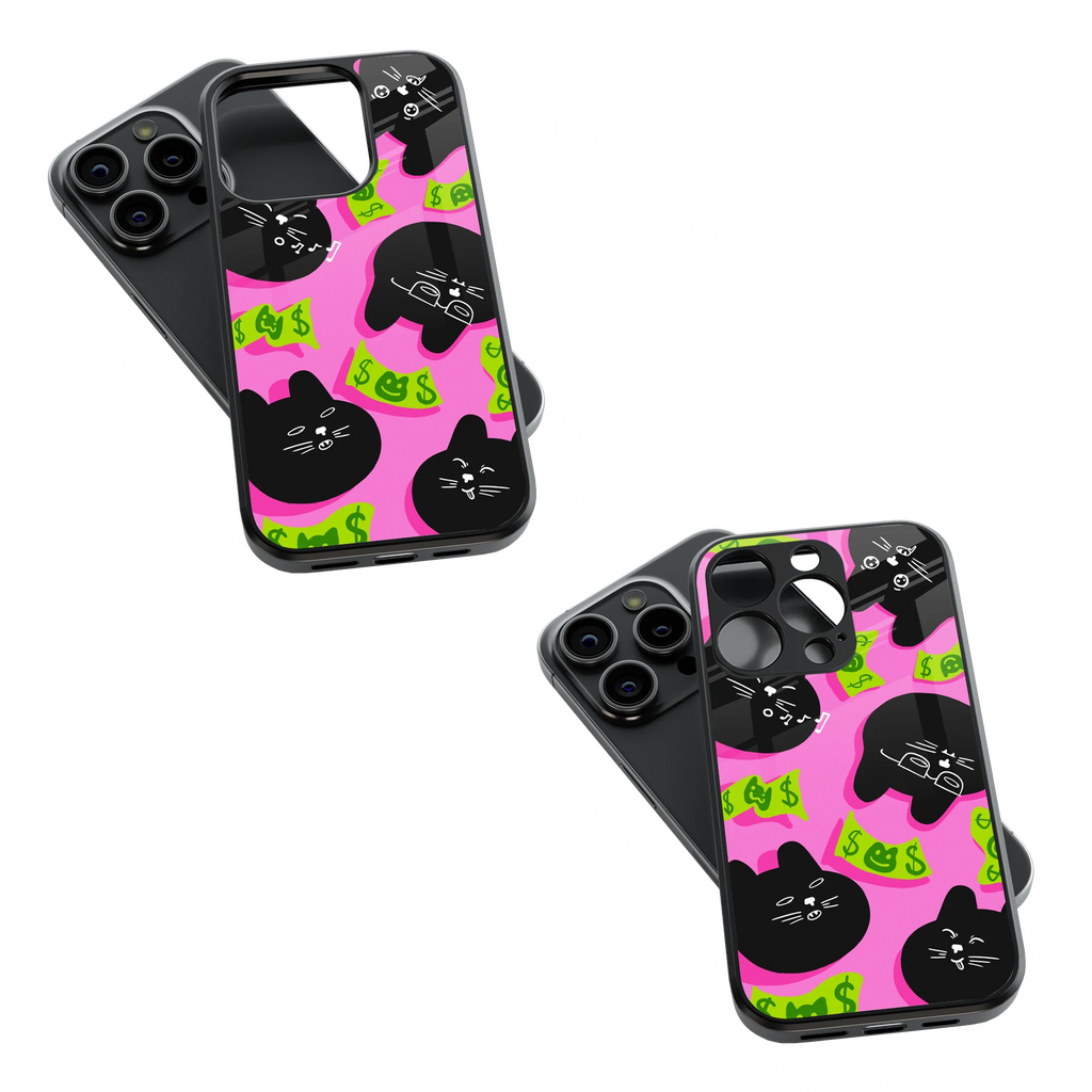 Trendy Glass Back Mobile Case for iPhone, Samsung, Redmi, OnePlus, Google Pixel, Motorola