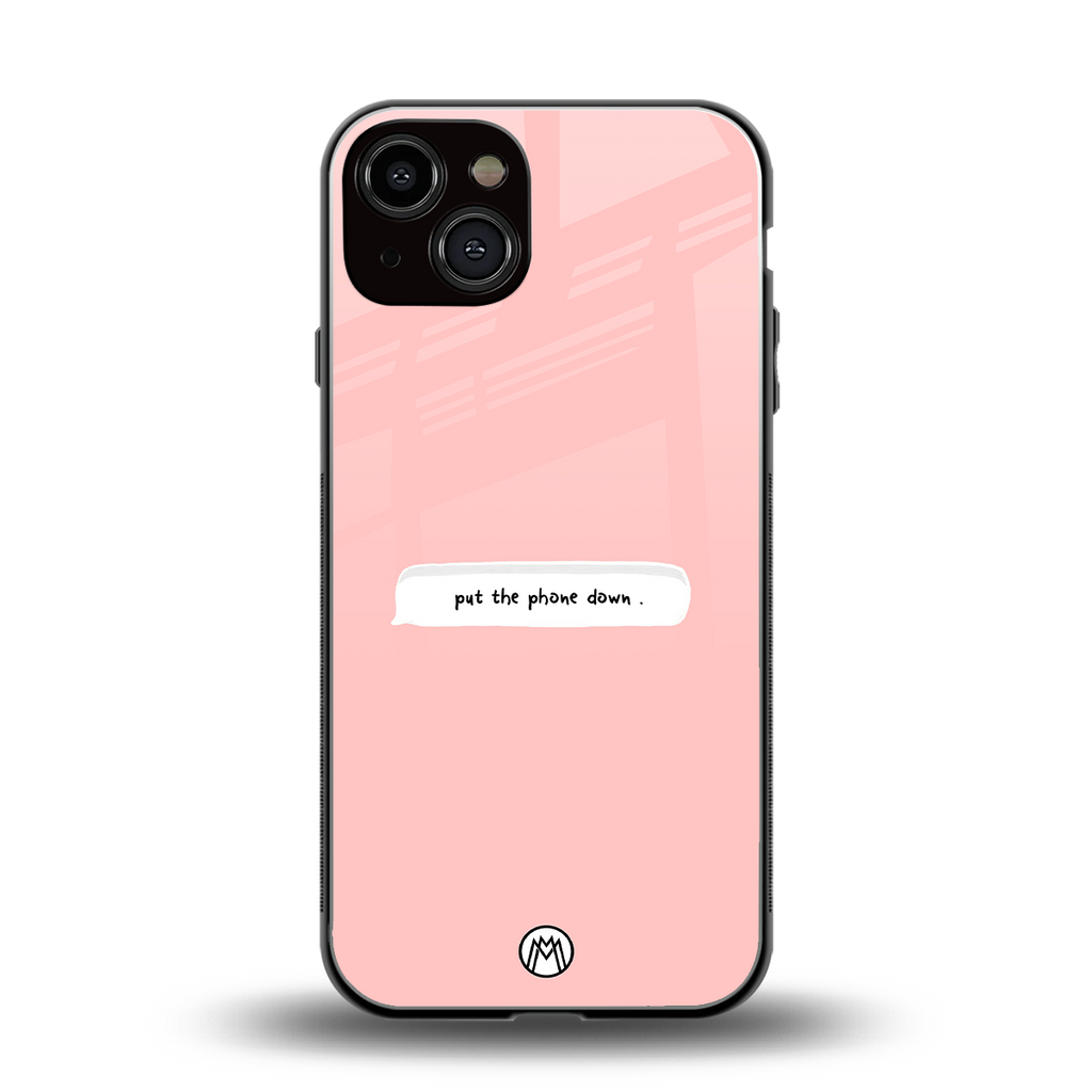 put the phone down back phone cover | glass case for iphone 13