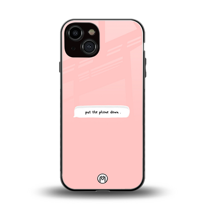 put the phone down back phone cover | glass case for iphone 13