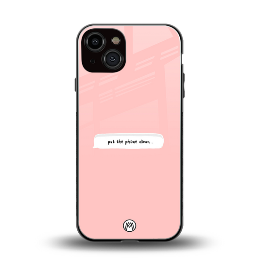 put the phone down back phone cover | glass case for iphone 13