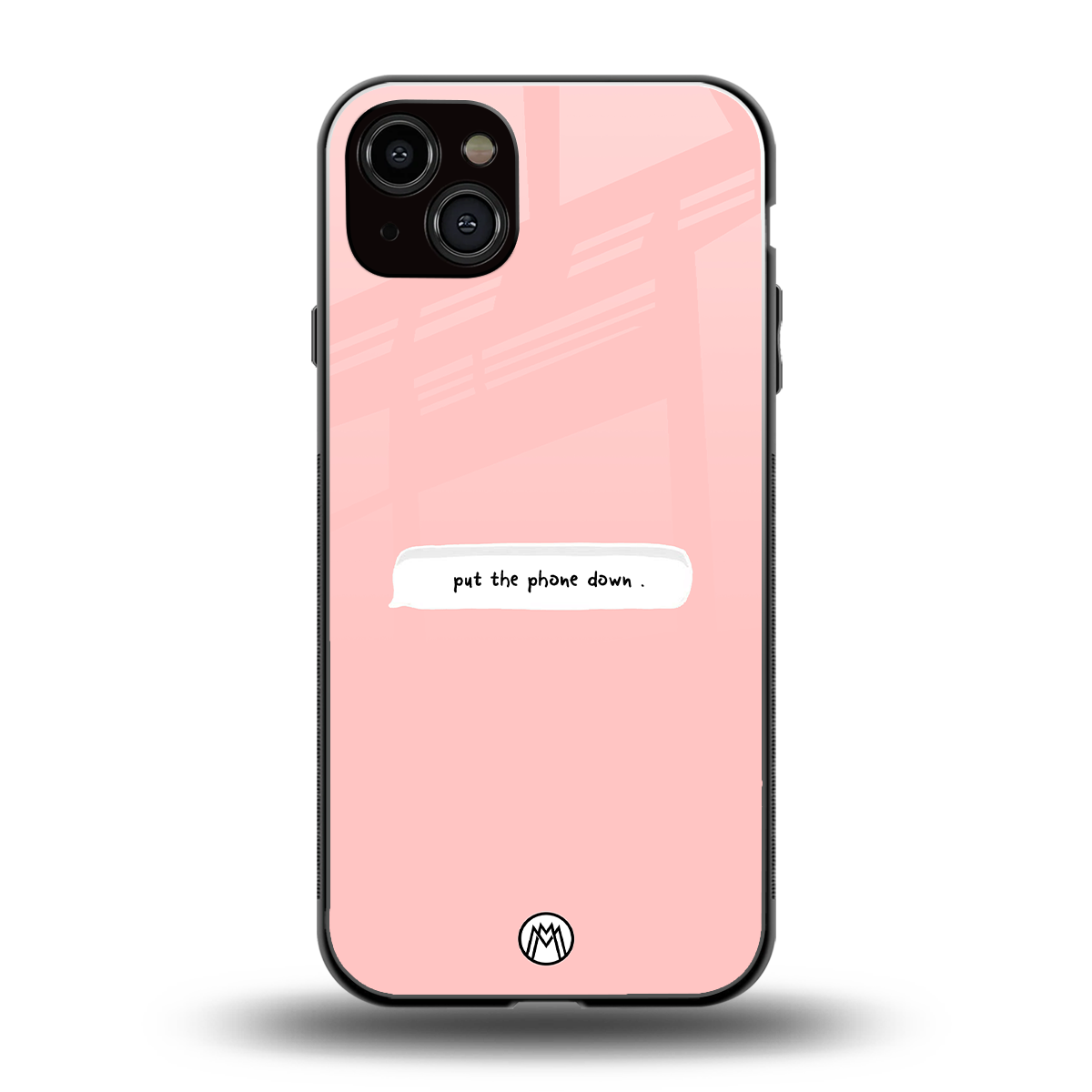 put the phone down back phone cover | glass case for iphone 15 plus