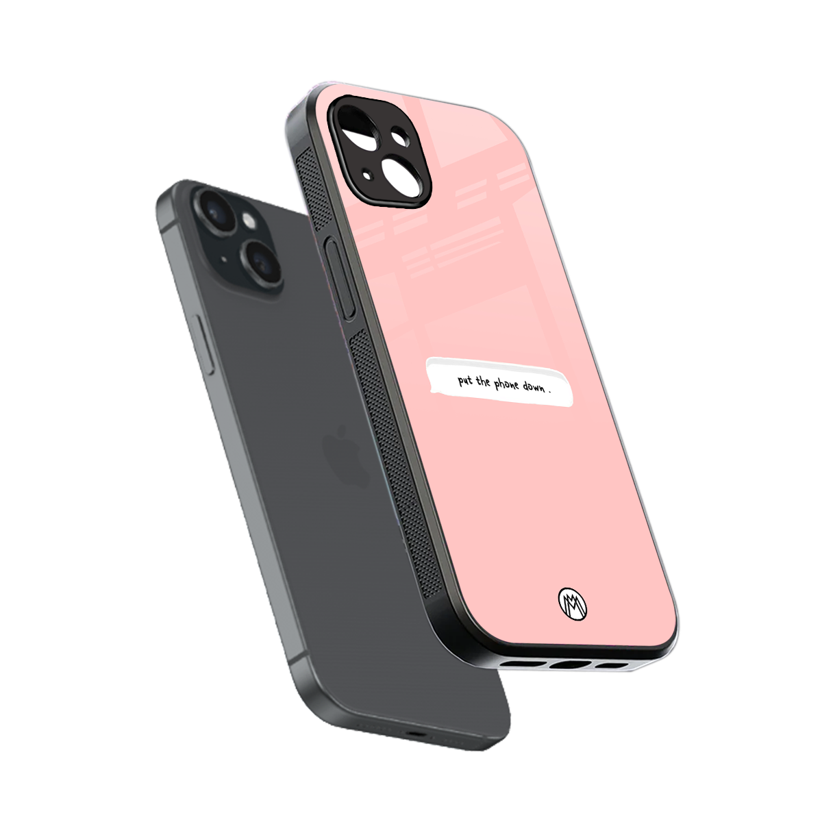 put the phone down back phone cover | glass case for iphone 14 plus