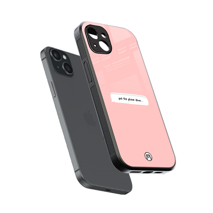 put the phone down back phone cover | glass case for iphone 14 plus