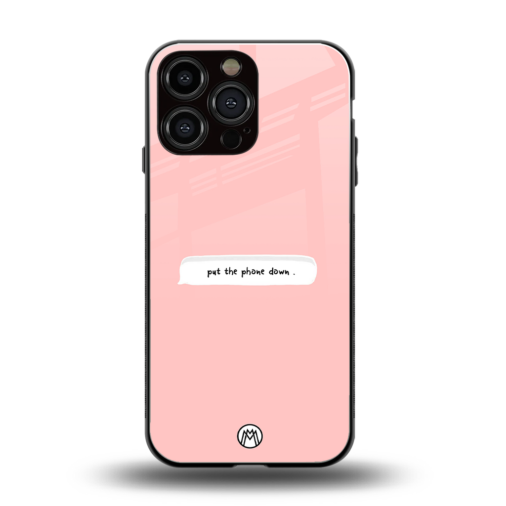 put the phone down back phone cover | glass case for iphone 14 pro max