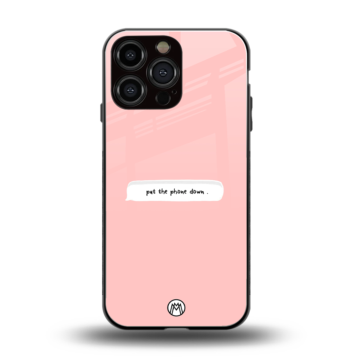 put the phone down back phone cover | glass case for iphone 14 pro max