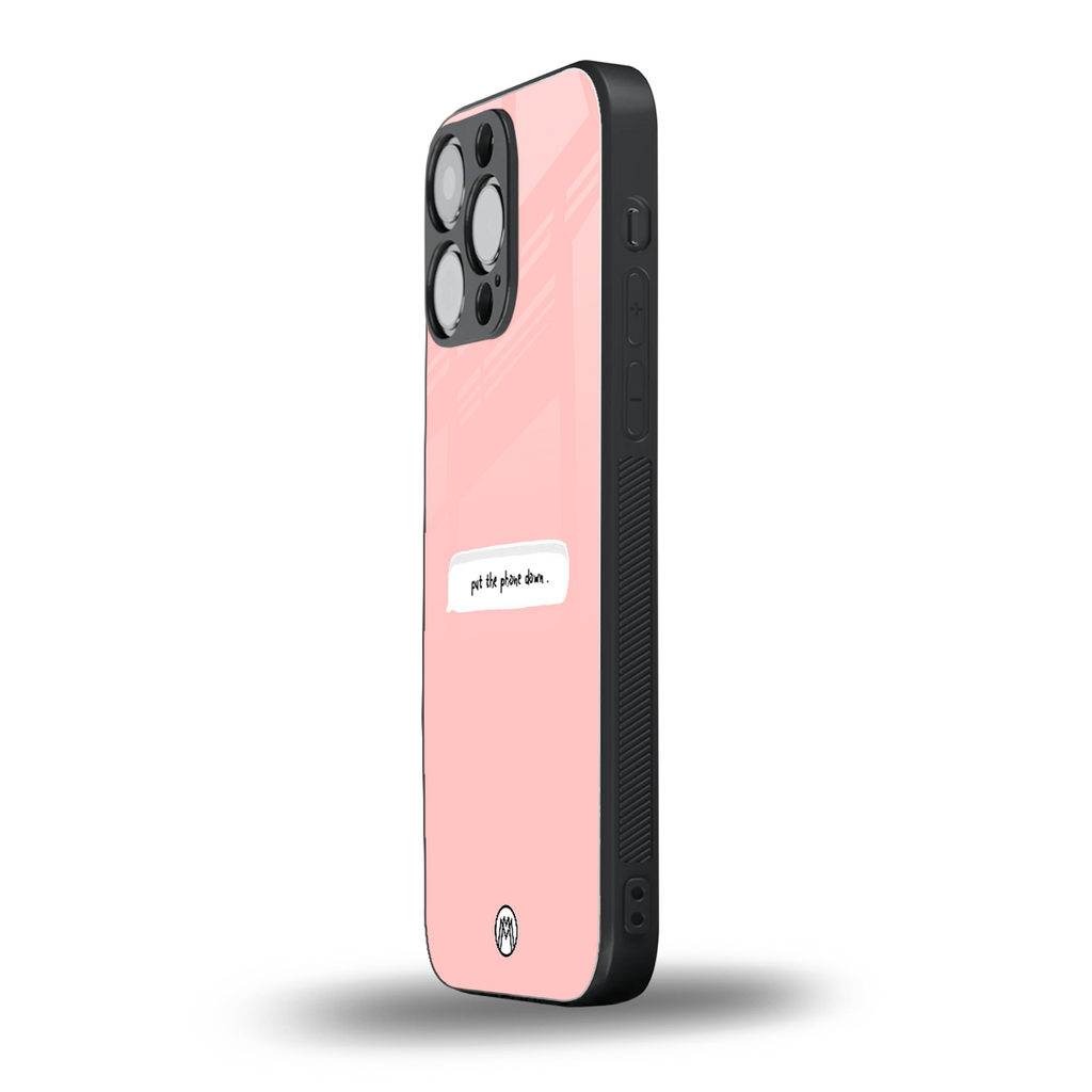 put the phone down back phone cover | glass case for iphone 14 pro max