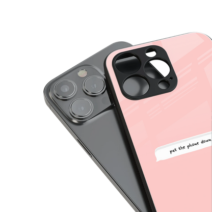 put the phone down back phone cover | glass case for iphone 13 pro max