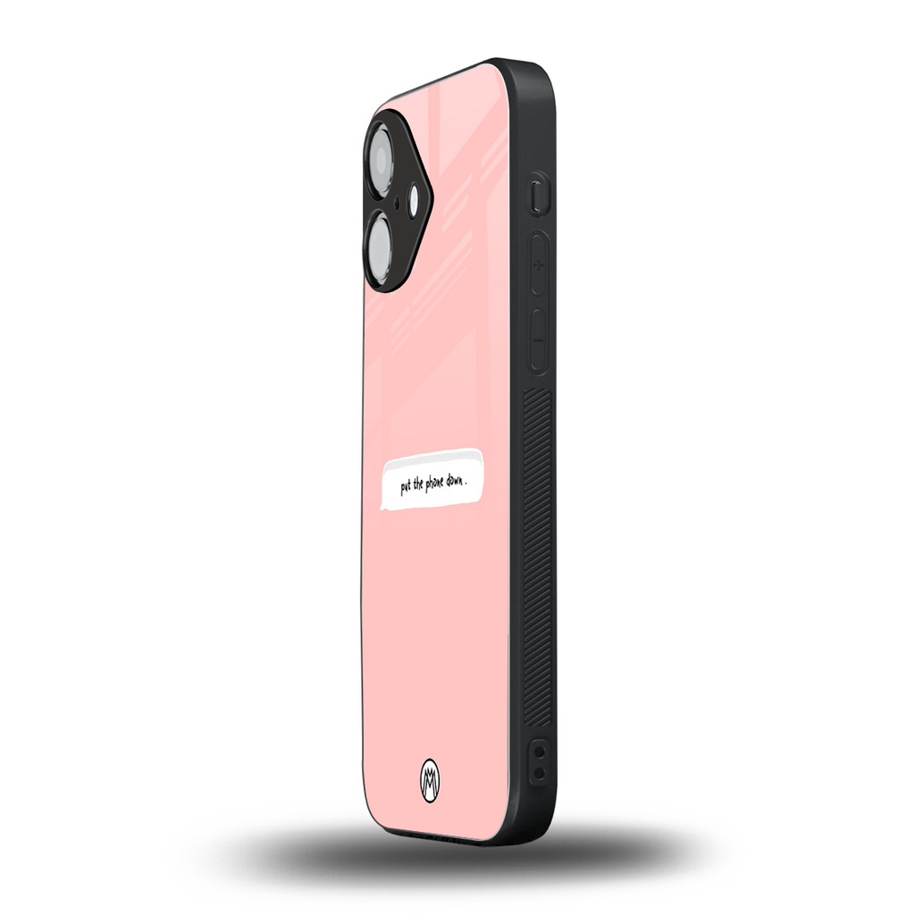 put the phone down back phone cover | glass case for iphone 16