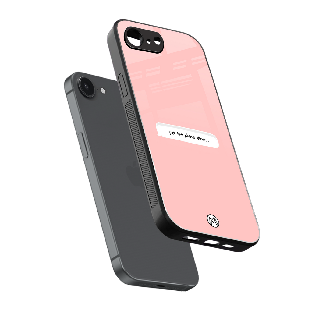put the phone down back phone cover | glass case for iphone 16e