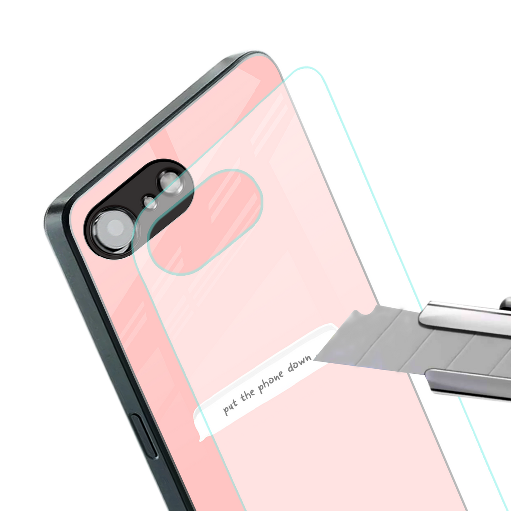 put the phone down back phone cover | glass case for iphone 16e