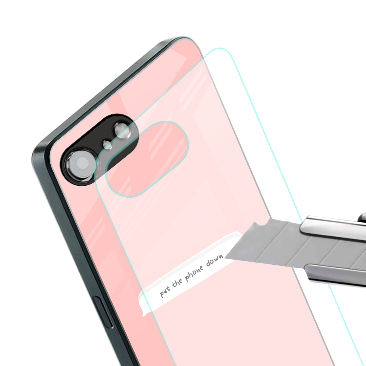 put the phone down back phone cover | glass case for iphone 16e