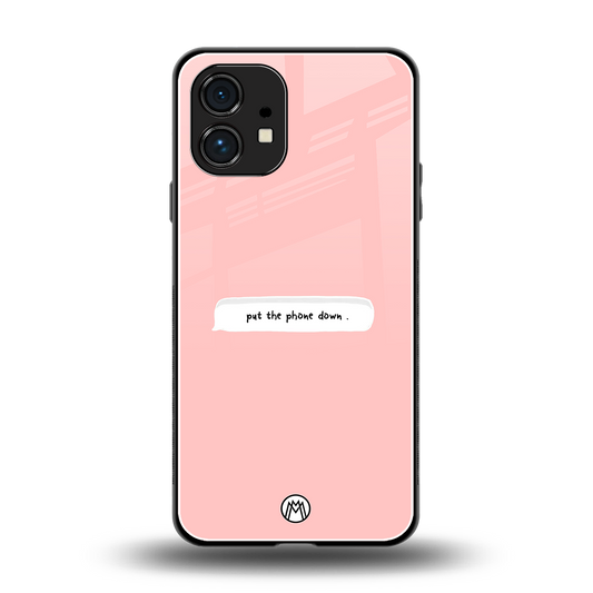 put the phone down back phone cover | glass case for nothing phone 1