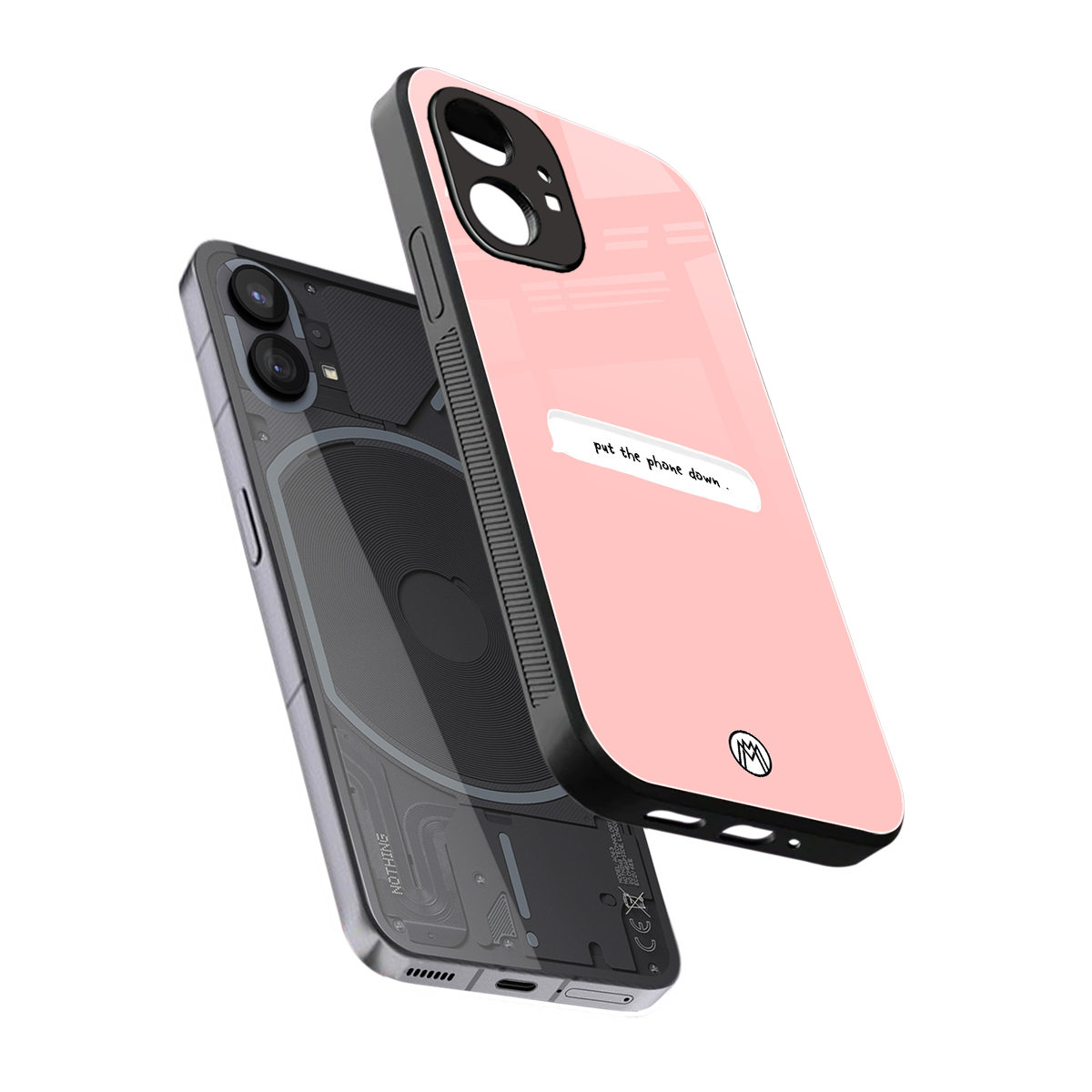 put the phone down back phone cover | glass case for nothing phone 1