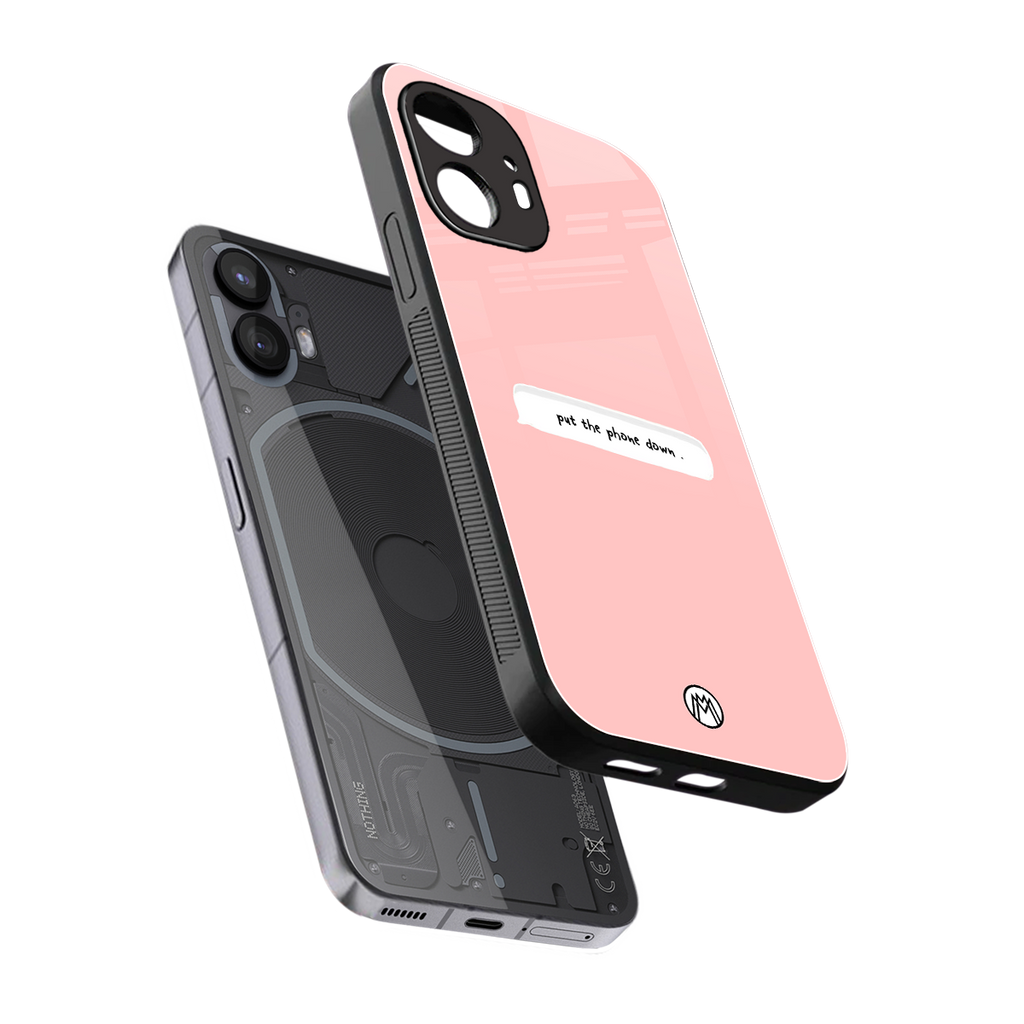 put the phone down back phone cover | glass case for nothing phone 2