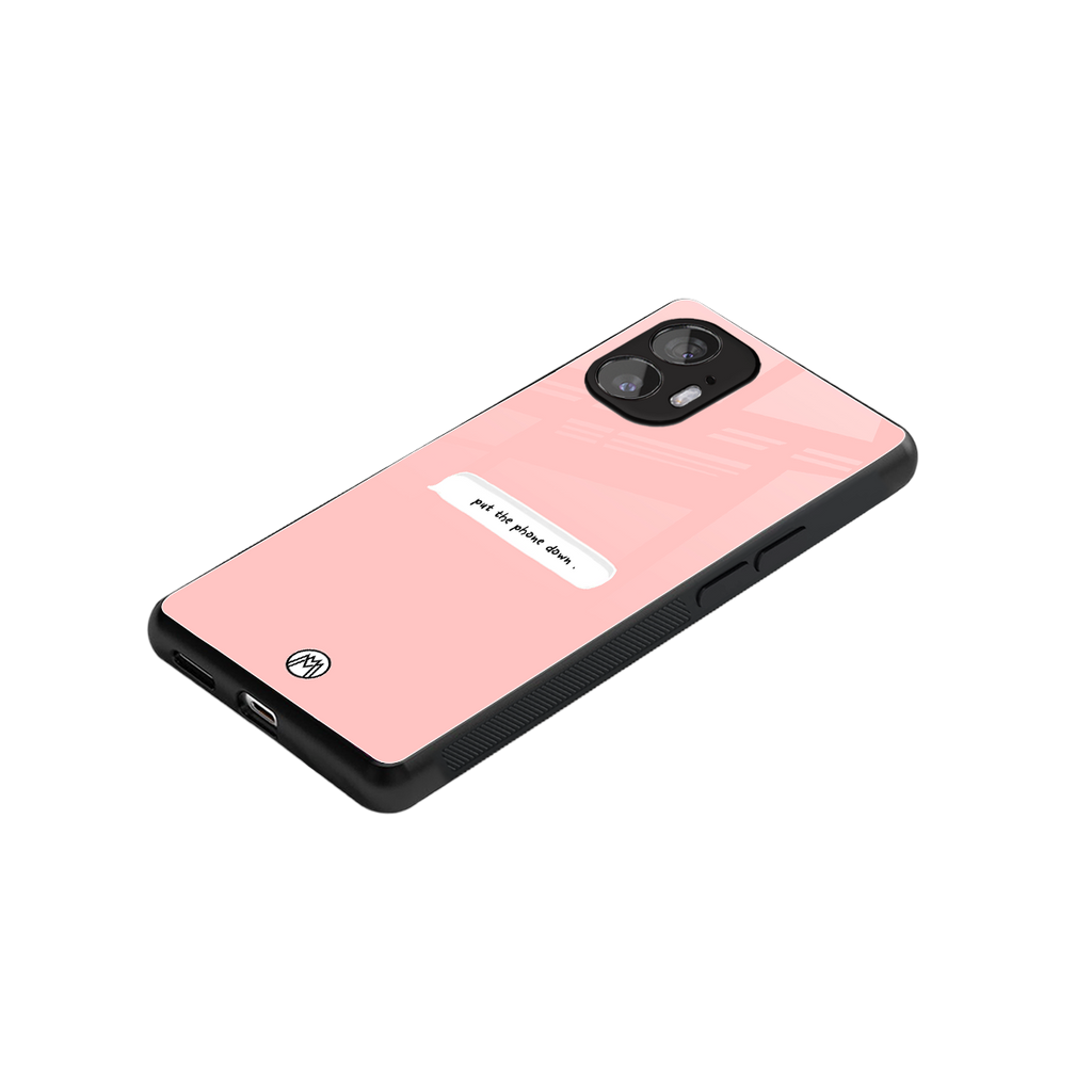 put the phone down back phone cover | glass case for nothing phone 2