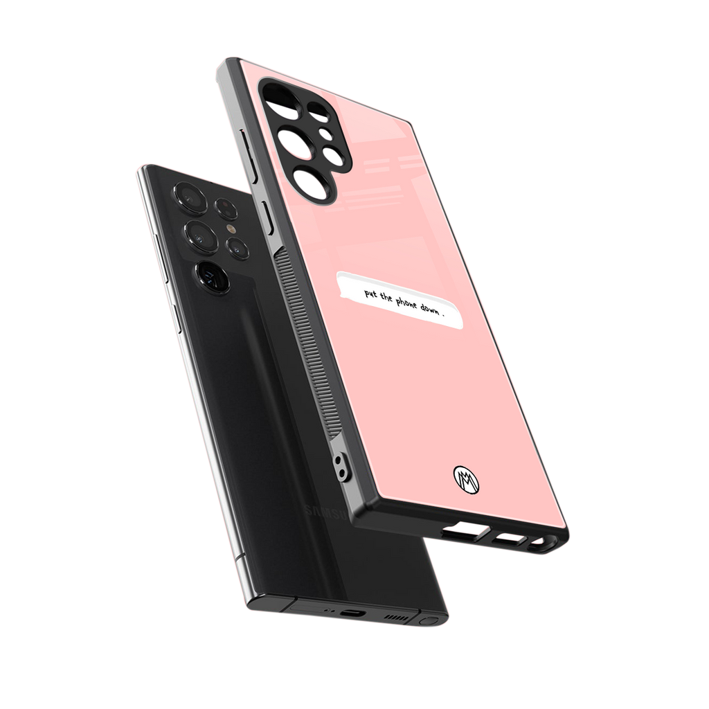 put the phone down back phone cover | glass case for samsung galaxy s23 ultra