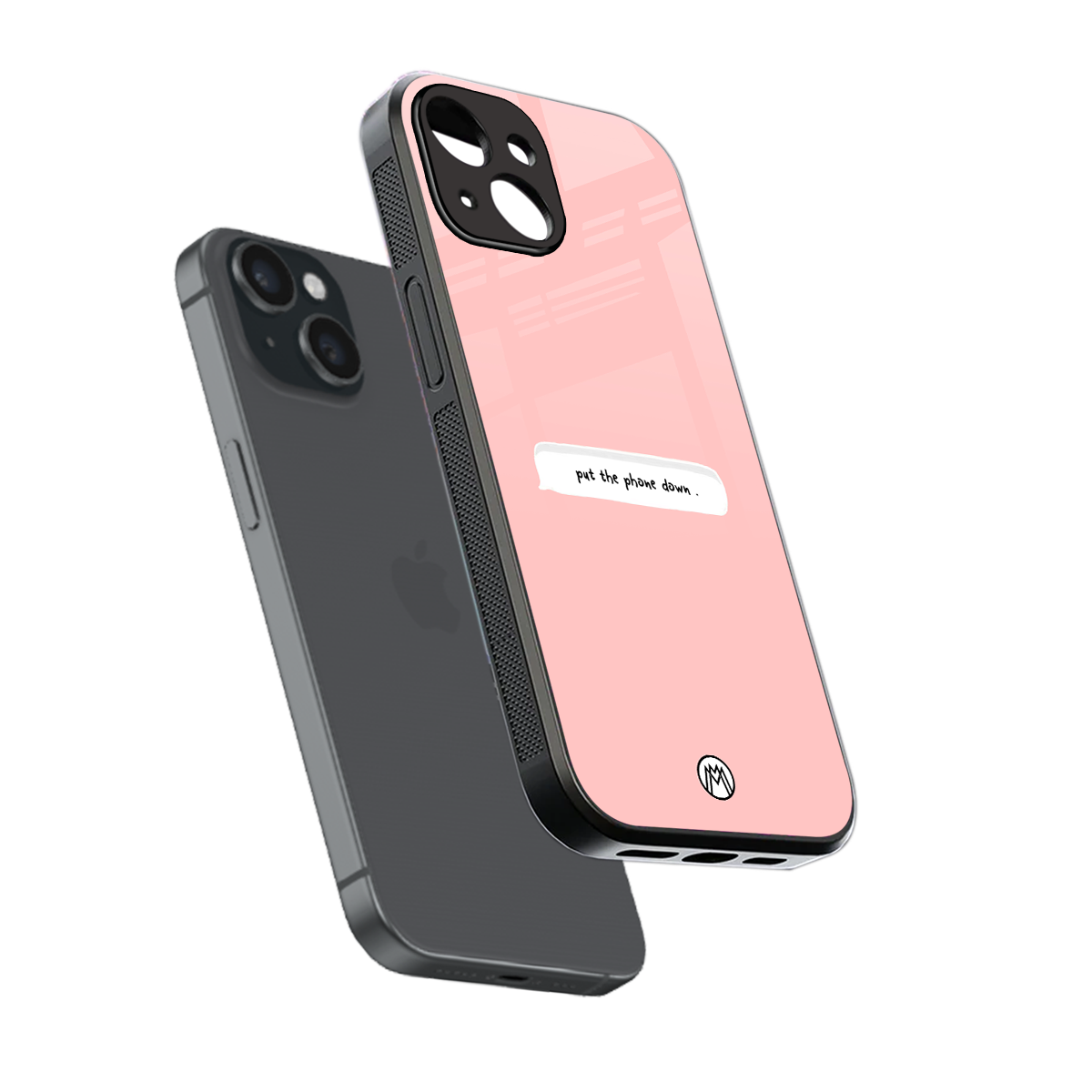put the phone down back phone cover | glass case for iphone 15