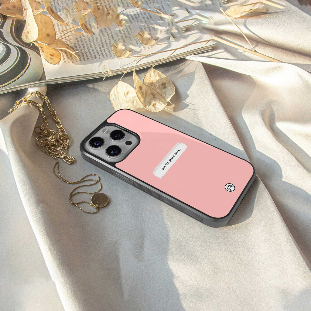 put the phone down back phone cover | glass case for iphone 14 pro max