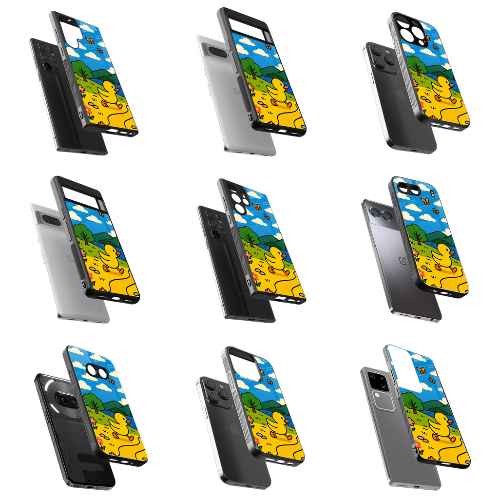 Durable Glass Back Mobile Case for iPhone, Samsung, OnePlus, Google Pixel, Redmi, Vivo, Oppo