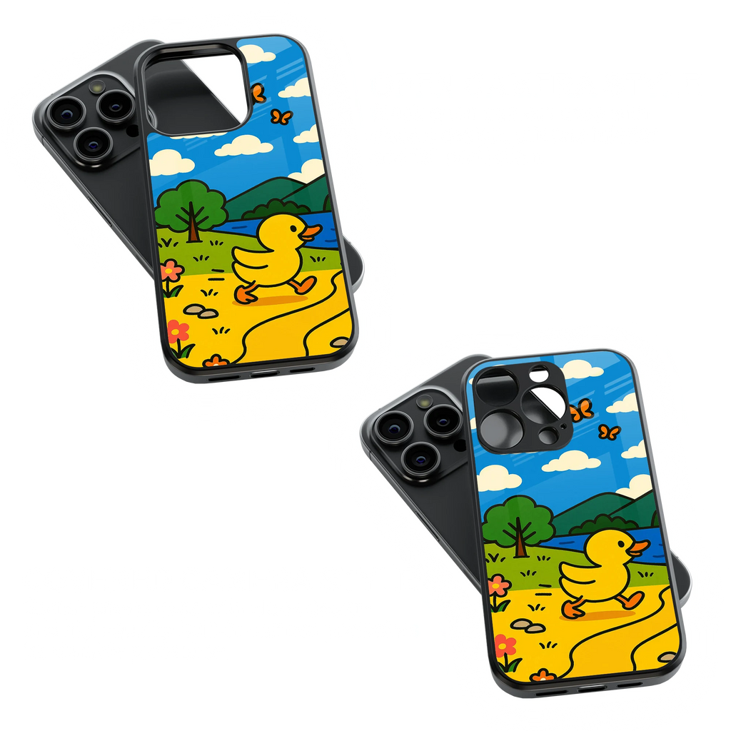 Trendy Glass Back Mobile Case for iPhone, Samsung, Redmi, OnePlus, Google Pixel, Motorola