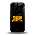 quentin tarantino back phone cover | glass case for iphone 15 plus