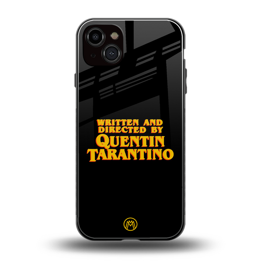 quentin tarantino back phone cover | glass case for iphone 14 plus