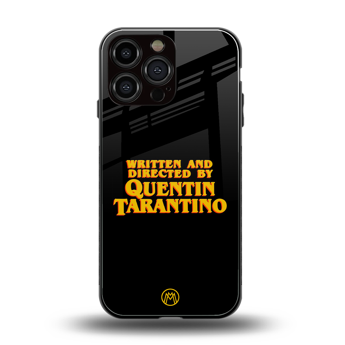 quentin tarantino back phone cover | glass case for iphone 15 pro max